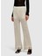 Yüksek Bel Geniş Fit Bej Kadın Pantolon 196PMF008 4