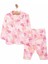 Gömlek Yaka Mini Çiçek Desen Kız Bebek Pijama Takımı 1