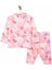 Gömlek Yaka Mini Çiçek Desen Kız Bebek Pijama Takımı 2