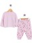 Bisiklet Yaka Salyangoz Desen Pijama Takımı Kız Bebek 2