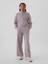 Kız Çocuk Lila Vintage Soft Yarım Fermuarlı Crop Pullover Sweatshirt 4