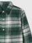 Erkek Çocuk Yeşil %100 Organik Pamuk Ekose Desenli Flannel Gömlek 3