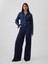 Kadın Lacivert Mid Rise Ultrasoft Baggy Jean Pantolon 1
