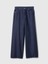 Kadın Lacivert Mid Rise Ultrasoft Baggy Jean Pantolon 2