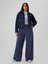 Kadın Lacivert Mid Rise Ultrasoft Baggy Jean Pantolon 4