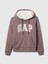 Kadın Kahverengi Gap Logo Relaxed Sherpa Fermuarlı Sweatshirt 2