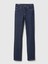 Kadın Lacivert Mid Rise Vintage Slim Jean Pantolon 3