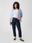Kadın Lacivert Mid Rise Vintage Slim Jean Pantolon 5