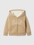 Erkek Bebek Bej Gap Logo Fermuarlı Fleece Sherpa Sweatshirt 1