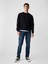 Erkek Koyu Mavi Mid Rise Slim Jean Pantolon 1