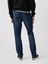 Erkek Koyu Mavi Mid Rise Slim Jean Pantolon 4