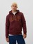 Erkek Kırmızı Gap Logo Fermuarlı Sherpa Sweatshirt 1