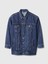 Kadın Koyu Mavi Oversized Icon Denim Ceket 2