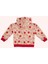 Kız Çocuk Fermuarlı Elma Desenli Bej Sweatshirt 2