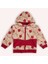 Kız Bebek Elma Desenli Fermuarlı Bej Sweatshirt 1