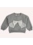 Kız Bebek Tül Fiyonk Detaylı Gri-Melanj Sweatshirt 1