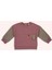 Kız Bebek Baskı Detaylı Pembe Gül Kurusu Sweatshirt 1
