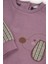 Kız Bebek Baskı Detaylı Pembe Gül Kurusu Sweatshirt 4