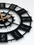 Modern siyah metal duvar saati, sessiz, roma rakamlı, 45x45 cm, şık ve zarif tasarım 5