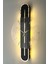 Modern aynalı saat, pilli led, 65x15 cm, siyah altın renk, şık tasarım 1