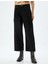 Geniş Paça Crop Kot Pantolon Düğmeli Rahat Kalıp Standart Bel - Wide Crop Leg Jean 3