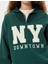 Yarım Fermuarlı Sweatshirt Oversize Kolej Baskılı 5