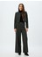 Crop Blazer Ceket Yakasız Gold Düğme Detaylı 2