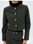 Crop Blazer Ceket Yakasız Gold Düğme Detaylı 5