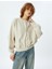 Oversize Fermuarlı Sweatshirt Dikiş Detaylı Bisiklet Yaka 1