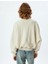 Oversize Fermuarlı Sweatshirt Dikiş Detaylı Bisiklet Yaka 4