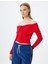 Crop Tişört Uzun Kollu Fermuarlı Fitilli Omzu Açık Slim Fit 3