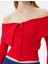 Crop Tişört Uzun Kollu Fermuarlı Fitilli Omzu Açık Slim Fit 5