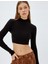 x Zeynep Bastık - Boğazlı Triko Crop Kazak Uzun Kollu Slim Fit 1