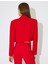 x Zeynep Bastık - Crop Blazer Ceket Asimetrik Kruvaze Ters Yaka 4