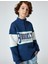 Sweatshirt Dik Yaka Yarım Fermuarlı Baskı Detaylı Uzun Kollu 2