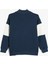 Sweatshirt Dik Yaka Yarım Fermuarlı Baskı Detaylı Uzun Kollu 4