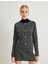 Tüvit Ceket Yuvarlak Yaka Kapaklı Cep Detaylı Düğmeli 3