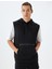 Spor Sweatshirt Oversize Kolsuz Kapşonlu Fermuar Detaylı Viskon Karışımlı 3