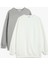 2'li Oversize Sweatshirt Seti Çok Renkli Bisiklet Yaka Şardonlu 1