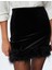 Abiye Etek Mini Kadife Tüy Detaylı Slim Fit 5