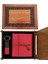 Ahşap Kutulu Kırmızı Deri Defter ve Anahtarlık Set 2