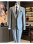 İtalyan Stil Ceket Yelek Pantolon Takım Elbise Siyah T12863 5