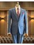 İtalyan Stil Ceket Yelek Pantolon Takım Elbise Mavi T12857 1