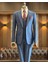 İtalyan Stil Ceket Yelek Pantolon Takım Elbise Mavi T12857 5