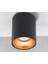 Siyah Bakır Metal Kasa 7 Watt Amber Işık GU10 Duy Sıva Üstü Tavan Armatürü Modern Metal Tavan Aplik 3