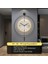 Modern siyah metal duvar saati, LED kristal, 60x80 cm, 3 pil ile çalışır 3