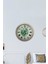 40 cm Çok Renkli Modern Metal Çiçekli Dekoratif Duvar Saati 2