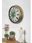 40 cm Çok Renkli Modern Metal Çiçekli Dekoratif Duvar Saati 3