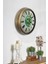 40 cm Çok Renkli Modern Metal Çiçekli Dekoratif Duvar Saati 4