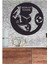 Futbol Temalı Ahşap Duvar Saati, Kişisel Dekor, Siyah, 50x50, Materyal: Ahşap 1